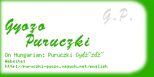 gyozo puruczki business card